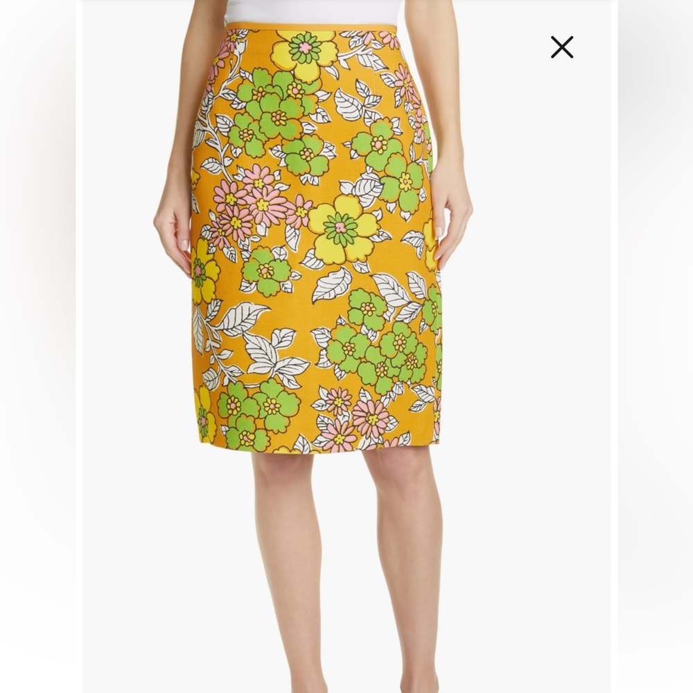 Tory Burch floral pencil skirt